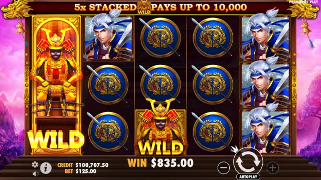 rise of samurai slot features